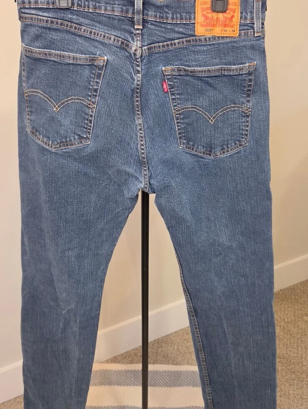 Levi's 505 Men's Blue Denim Jeans, Waist 36, Length 34